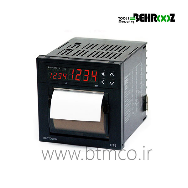 رکوردر دما روی کاغذ با ورودی مولتی و ۲ خروجی رله و RS485 هانیانگ مدل HANYOUNG RT9-105