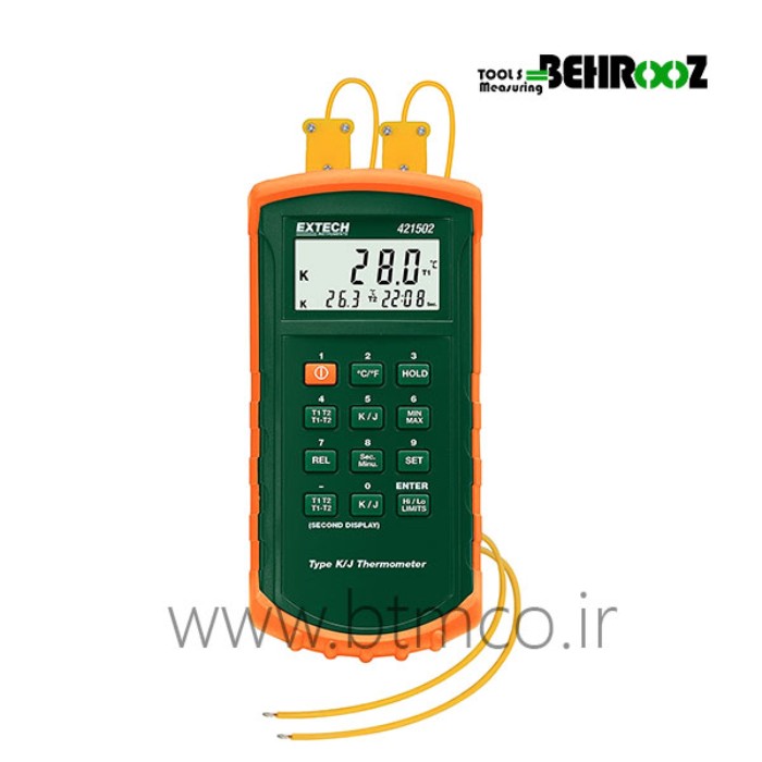 Dual-Input-Thermometer-421502-Extech